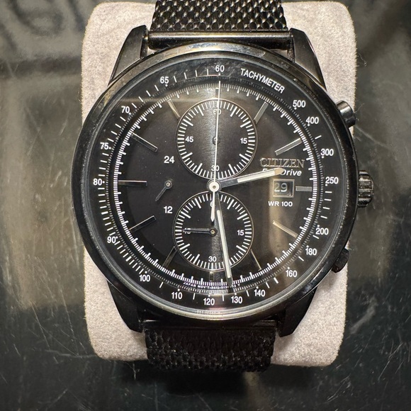 Citizen Black Mesh Chronograph Watch